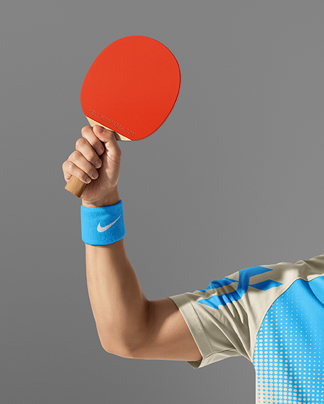 Man Wearing Table Tennis Uniform Mockup
