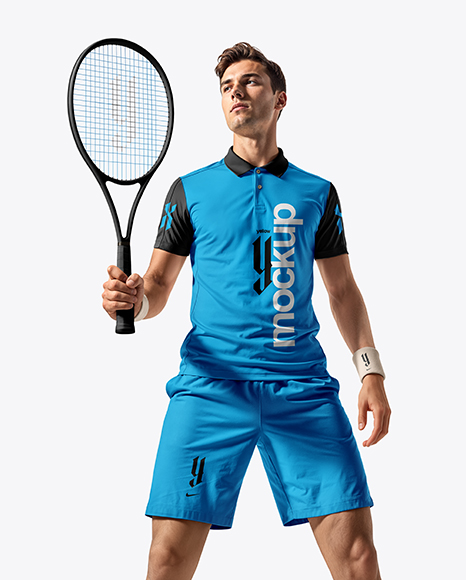 Man Wearing Tennis Uniform Mockup