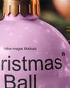 Glossy Christmas Ball Mockup