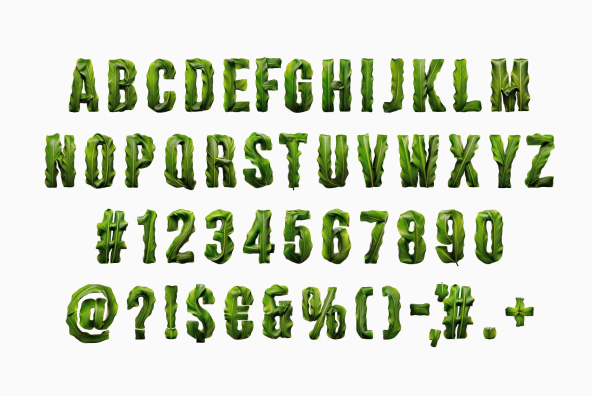 Tropical Leaves Font