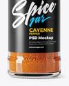 Spice Glass Jar with Cayenne Pepper Mockup
