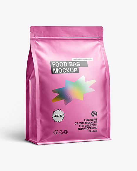 Metallic Food Bag Mockup