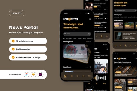 Echopress - News Portal App Design Template