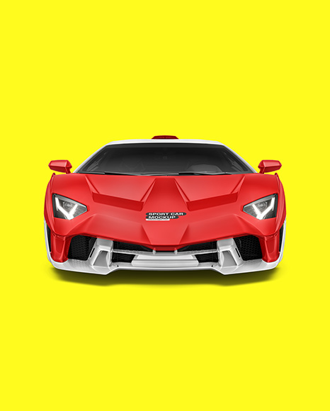Sport Car Mockup - Front View