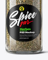 Glass Jar with Herbes de Provence Mockup