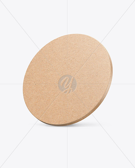 Kraft Beverage Coaster Mockup