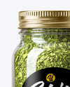 Glass Jar with Parsley Flakes Mockup