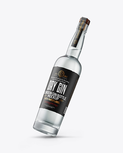 Tall Dry Gin Bottle Mockup