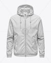 Hooded Windbreaker Jacket Mockup - Front View
