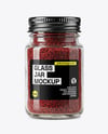 Glass Jar with Sumac Spice Mockup