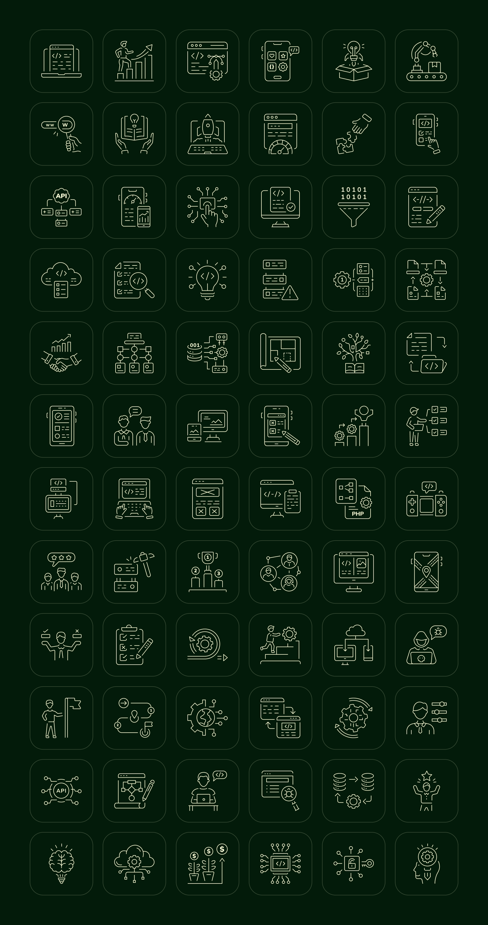 Development Icon Art Set