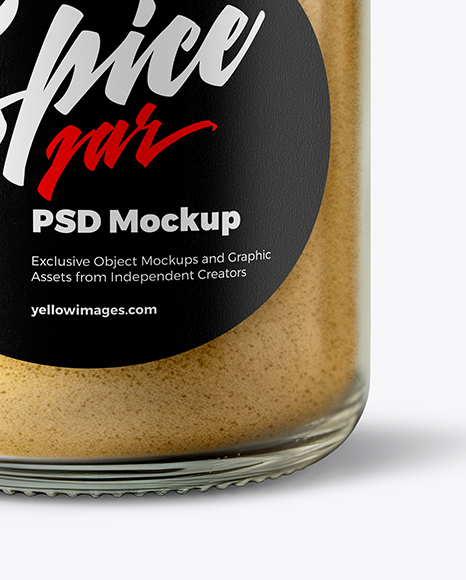 Glass Jar with Ground Ginger Mockup