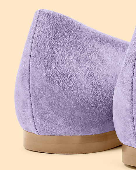 Pair of Suede Ballet Flats Mockup