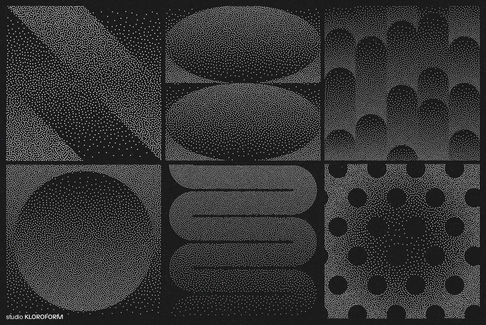 Stipple 1 - 100 dotted objects