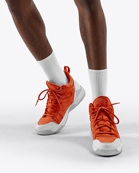 Black Man with Dreadlocks Wearing a Full Basketball Kit Mockup