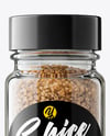 Clear Glass Jar with Smoked Sea Salt Mockup