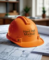 Hard Hat on the Table Mockup