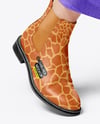 Chelsea Boots on Woman's Legs with Skirt Mockup