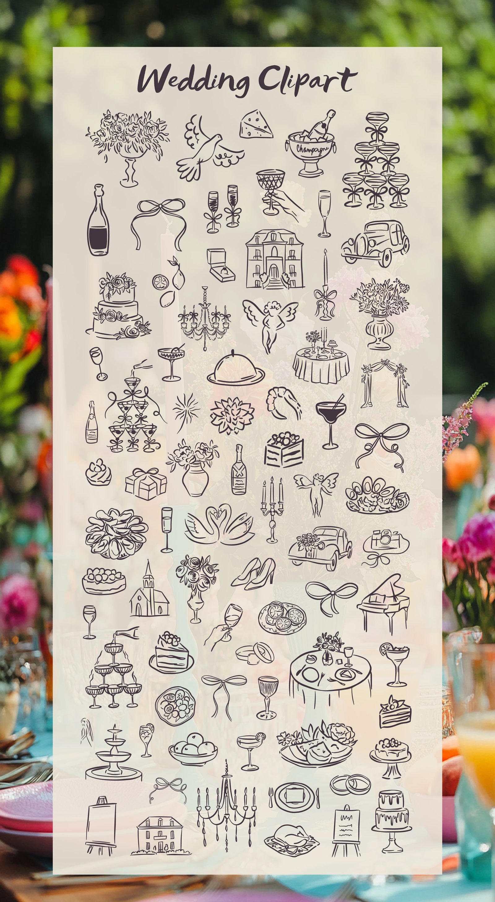 Whimsical Wedding Clipart
