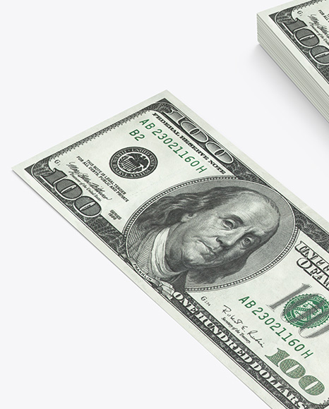 Money Stack and Banknote Mockup