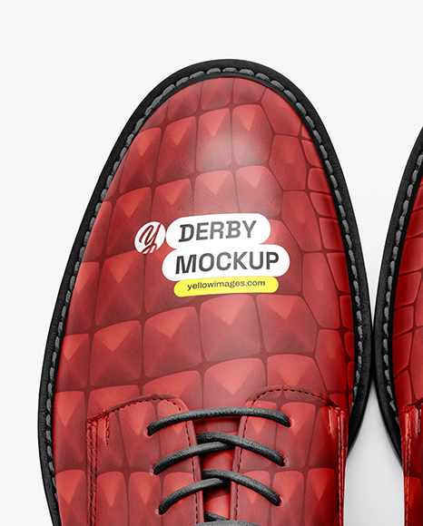 Pair of Women's Derby Shoes Mockup