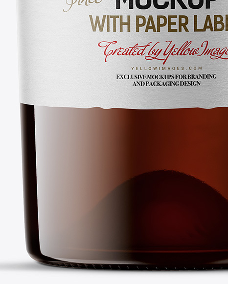 Amber Bottle Mockup