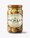 Glass Jar with Champignons Mockup