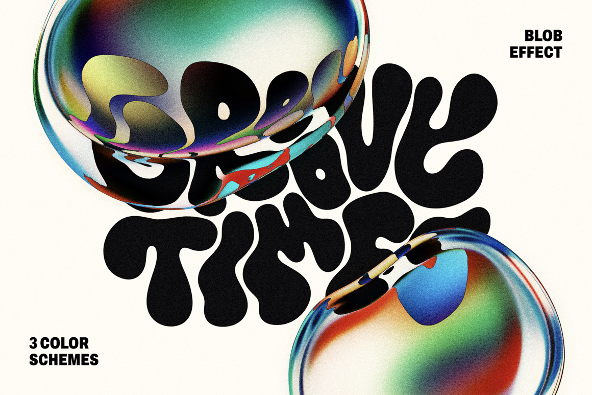Color Blob Distort Text &amp; Logo Effect