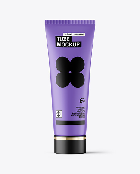 Matte Cosmetic Tube with Box Mockup