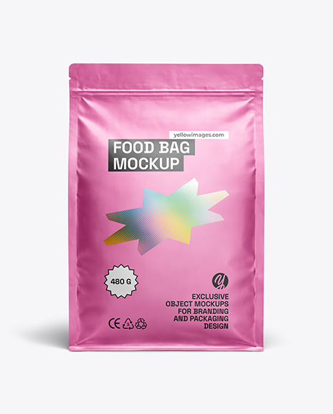 Metallic Food Bag Mockup