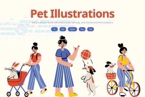 Pet Illustrations Art Set - Dogs