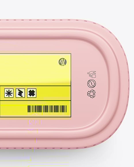 Matte Plastic Container in Kraft Paper Sleeve Mockup