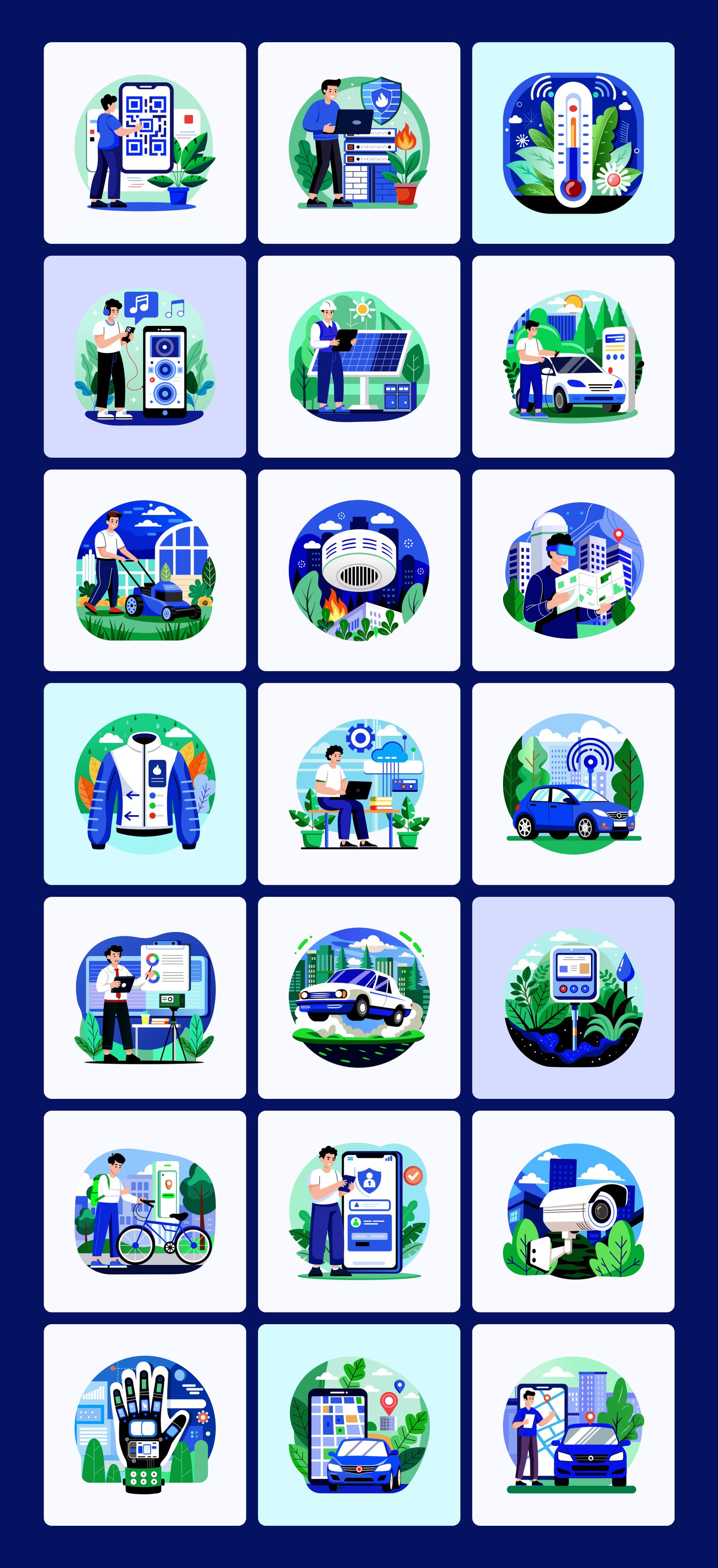 IOT Devices Illustration Set