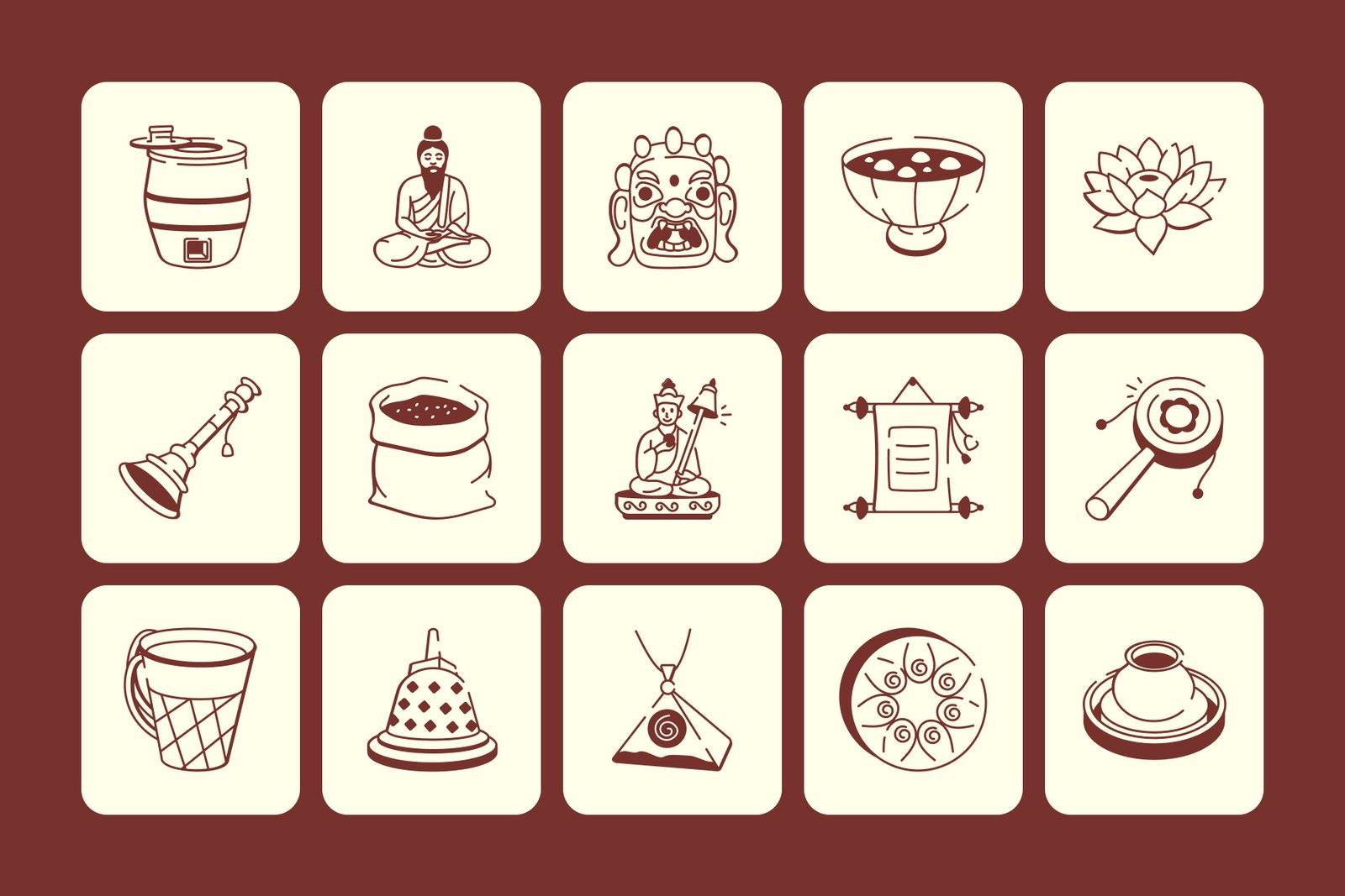 Himalayan Culture Drawing Art Set