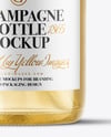 Clear Glass White Champagne Bottle Mockup