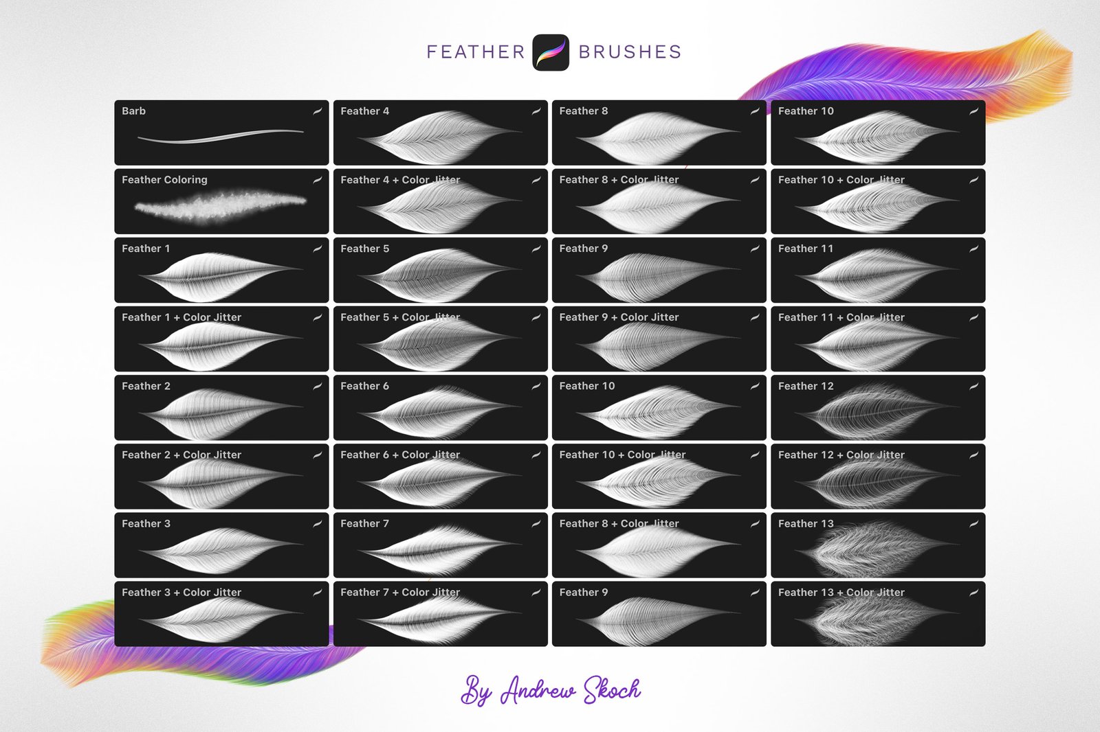 Feathers Procreate Brushes