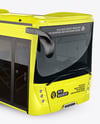 City Bus Mockup - Front Half Side View