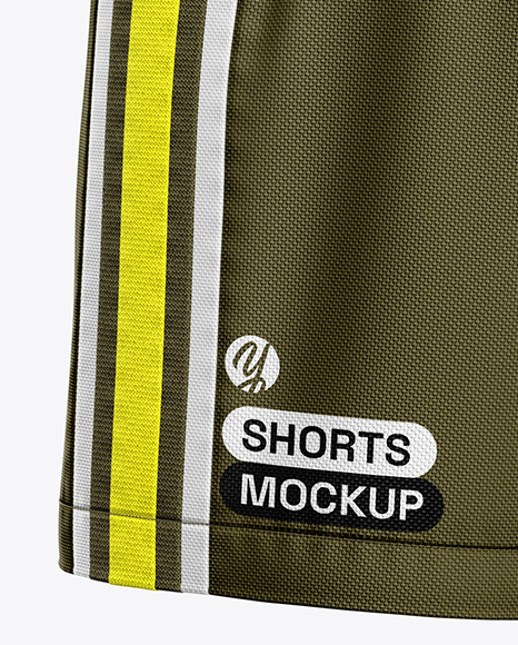 Shell Shorts Mockup - Back Half Side View