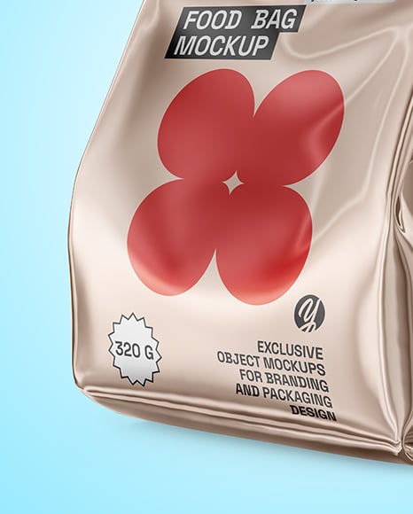 Glossy Metallic Package Mockup