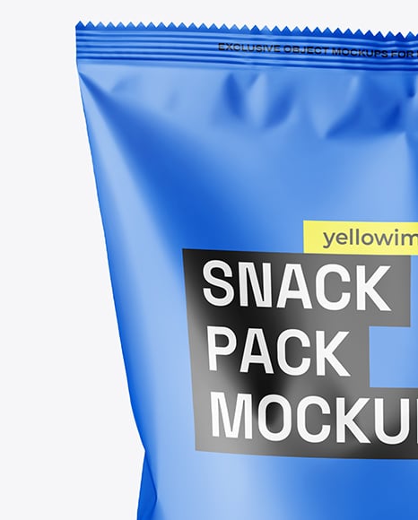 Large Matte Snack Bag Mockup