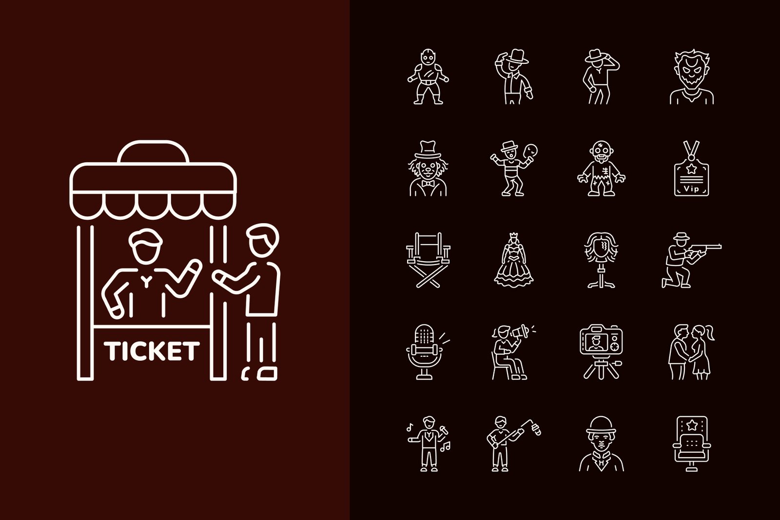 Movie Icon Art Set