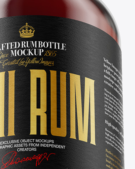 Crafted Rum Bottle Mockup