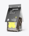 Transparent Package with Chia Seeds Mockup