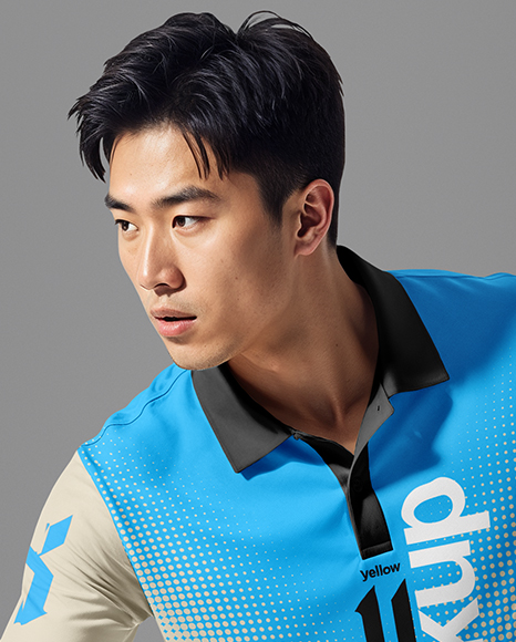 Man Wearing Table Tennis Uniform Mockup