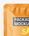 Glossy Sachet Mockup