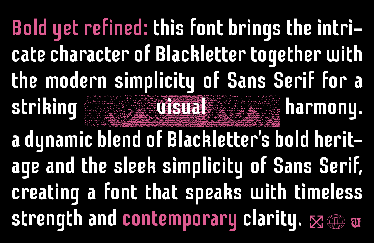 UT Rosantura - A Unique Display Font