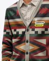 Young Man Wearing Cardigan and Shirt Mockup