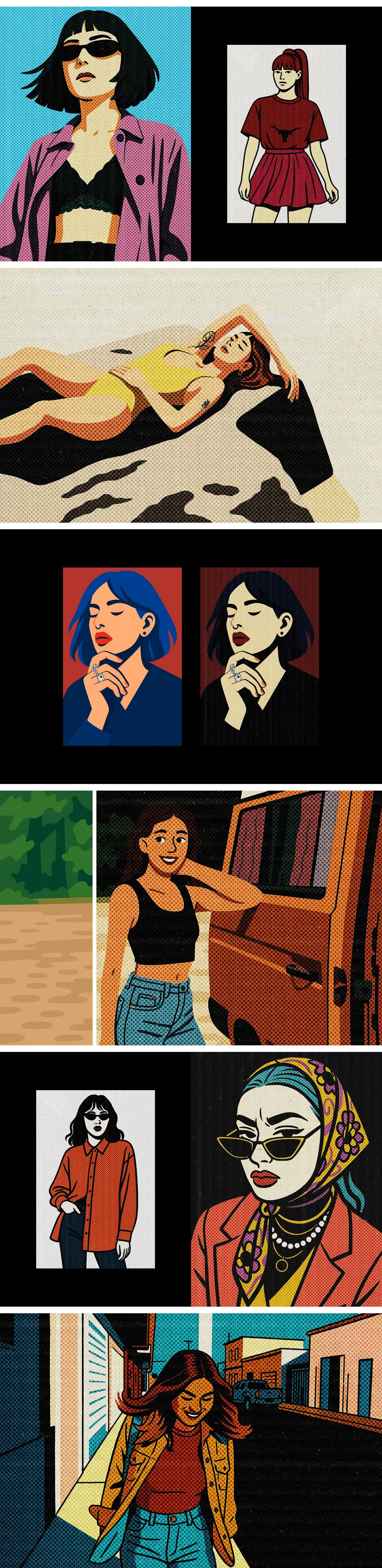 Retro Halftone Printer Design Effect