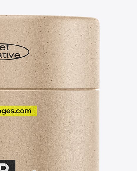Kraft Paper Tube with Tea Mockup