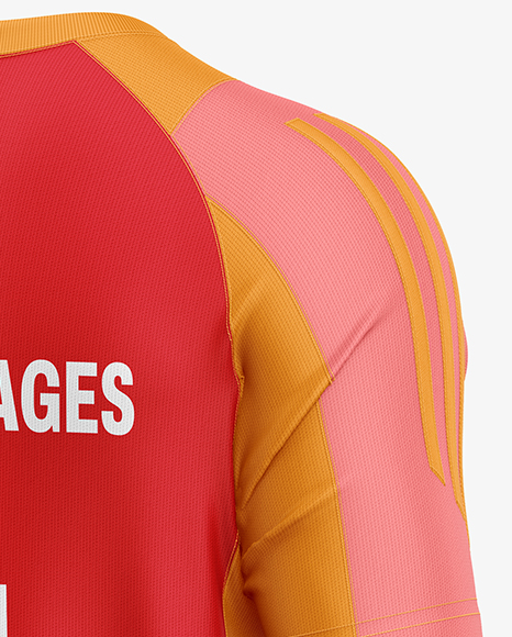 Training Short Sleeve Jersey Mockup - Back Half Side View